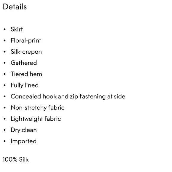 NWOT LoveShackFancy silk miniskirt - Picture 8 of 8